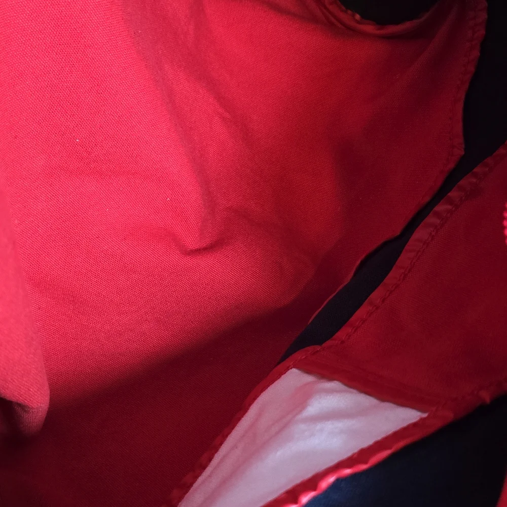 Vintage Tommy Hilfiger Red White Blue Tote Duffel Bag Large Zip Gym Activewear - Picture 11 of 14